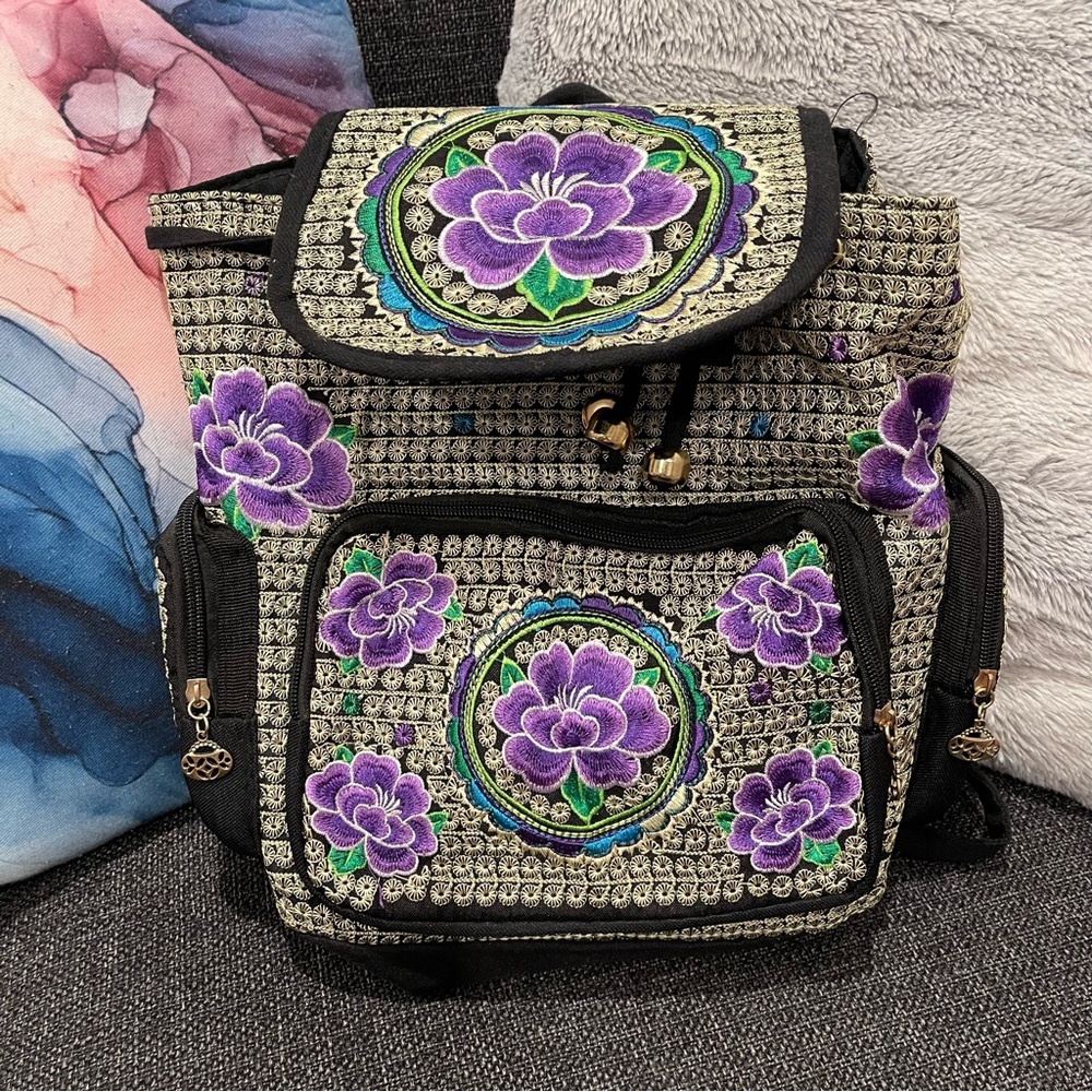 Embroidered Backpack